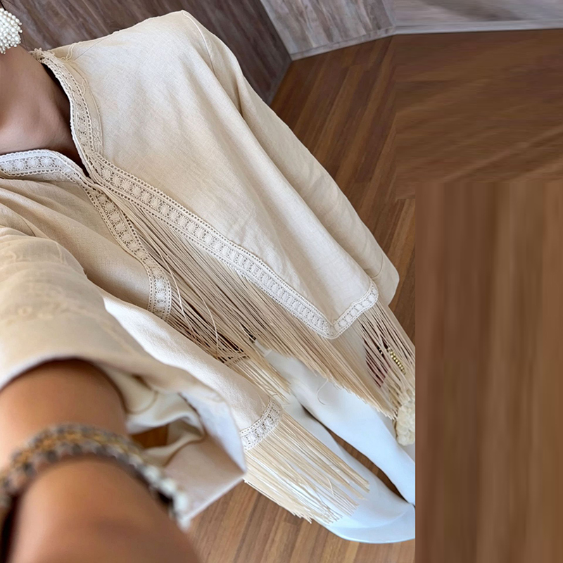 Tassel Fringe Trim - معاطف خارجية بوهيمية للخريف، جاكيت هاراجوكو